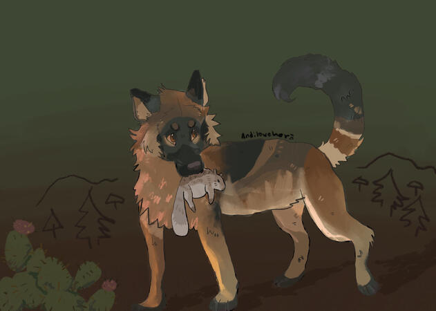 Fullbody Fanart wolf old moot